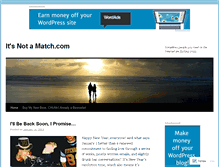 Tablet Screenshot of itsnotamatch.com